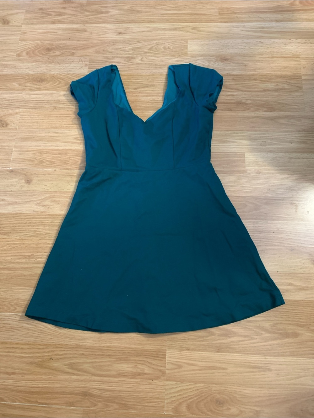 Urban Outfitters Teal Deep V Mini Dress